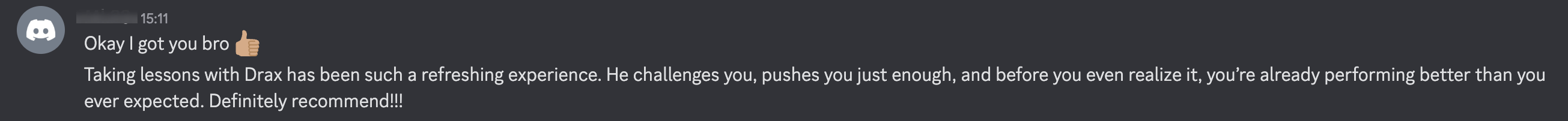 Testimonial from Marcus