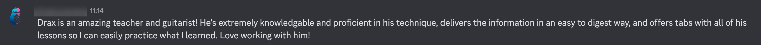 Testimonial from bromanship